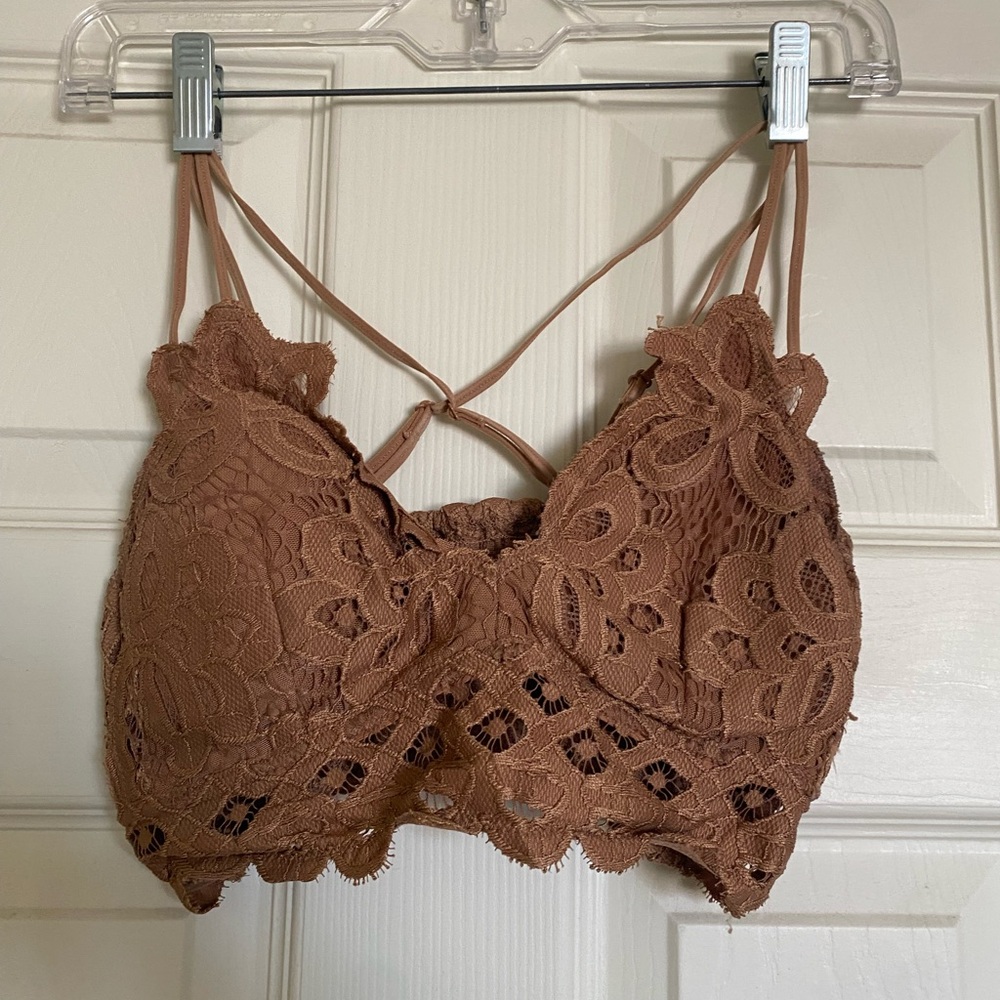 Wishlist Lace Bralette in Tan